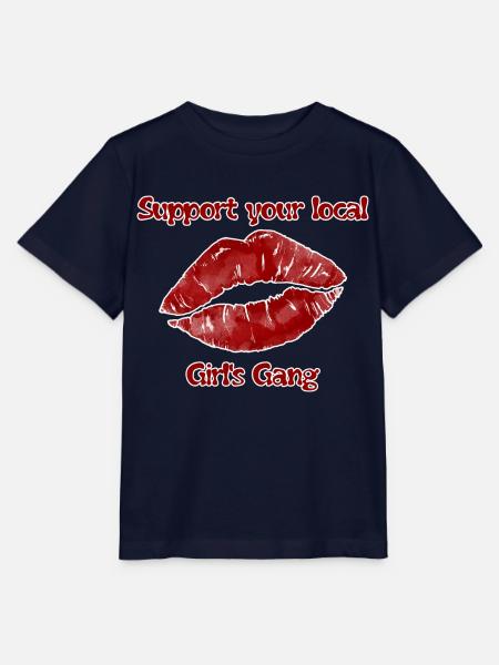 "Support your local Girl's Gang" - Motiv - Stanley/Stella Kinder T-Shirt MINI CREATOR  - Navy
