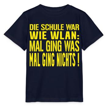 Abi Spruch WLAN - Stanley/Stella MINI CREATOR Kids’ T-Shirt - navy - Front - Kain (125cm)