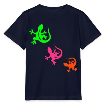 GECKO trio - Stanley/Stella MINI CREATOR Kids’ T-Shirt - navy - Front - Kain (125cm)