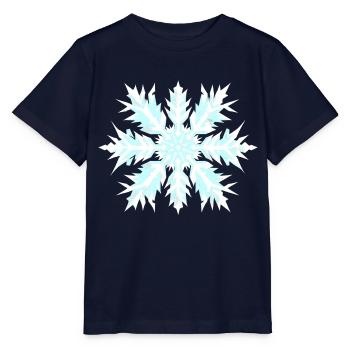 Jupe blanche flocon de neige Noël - T-shirt bio MINI CREATOR Stanley/Stella Enfant - marine - Devant - Kain (125cm)
