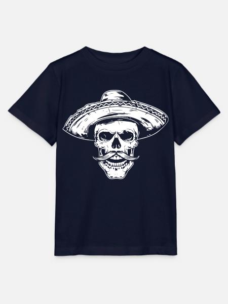 totenkopf skull mexikaner - Stanley/Stella Kinder T-Shirt MINI CREATOR  - Navy