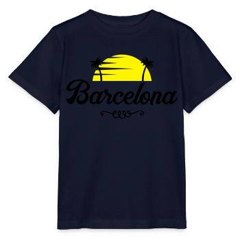 barcelona sunset - Stanley/Stella Kinder T-Shirt MINI CREATOR  - Navy - Vorne - Kain (125cm)