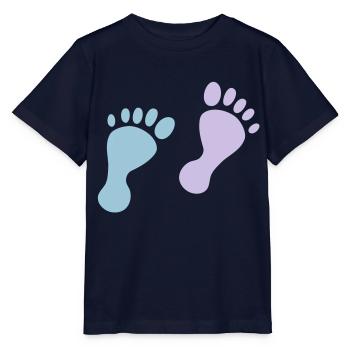 baby feet - Stanley/Stella MINI CREATOR Kids’ T-Shirt - navy - Front - Kain (125cm)