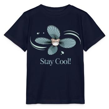 DECKENVENTILATOREN BLEIBEN KÜHL - Stanley/Stella Kinder T-Shirt MINI CREATOR  - Navy - Vorne - Kain (125cm)