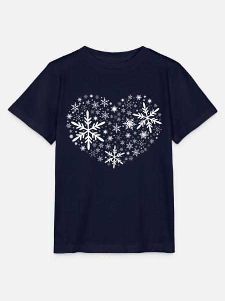 Schneeball Herz - Stanley/Stella Kinder T-Shirt MINI CREATOR - Navy