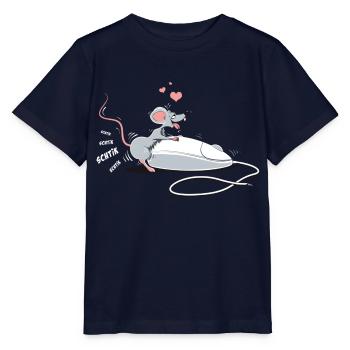 The Mouse... - T-shirt bio MINI CREATOR Stanley/Stella Enfant - marine - Devant - Kain (125cm)