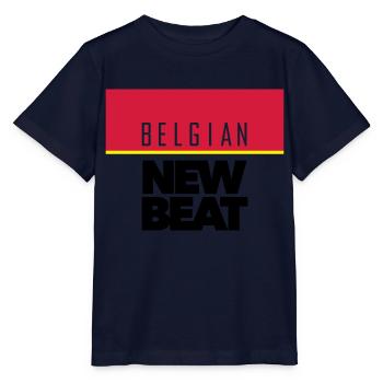 Belgian New Beat Official Pinbadge 32 mm - Stanley/Stella MINI CREATOR Kids’ T-Shirt - navy - Front - Kain (125cm)