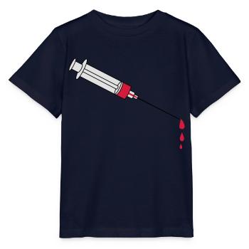 Blood Syringe - Stanley/Stella MINI CREATOR Kids’ T-Shirt - navy - Front - Kain (125cm)