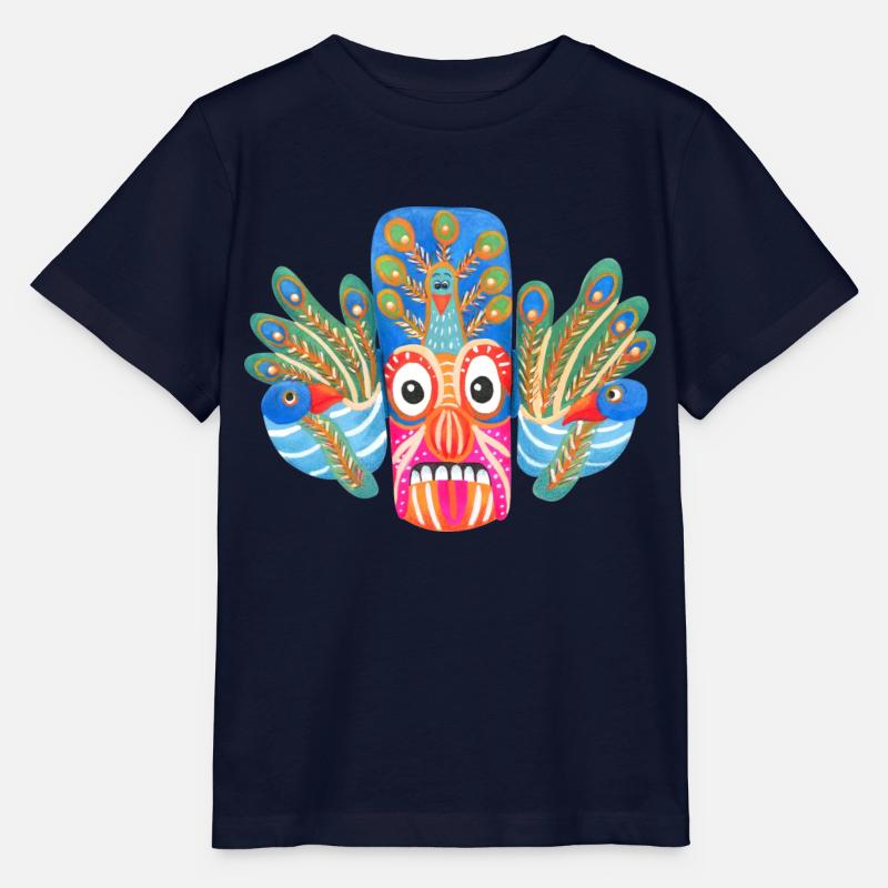 masque coloré Sri lanka - T-shirt bio MINI CREATOR Stanley/Stella Enfant - marine