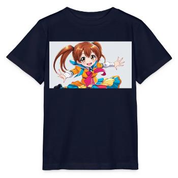 Ein niedliches manga maedchen - Stanley/Stella Kinder T-Shirt MINI CREATOR  - Navy - Vorne - Kain (125cm)