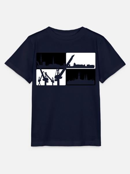 Hamburg Skyline - Stanley/Stella Kinder T-Shirt MINI CREATOR  - Navy