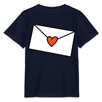 Lettre Coeur Tricolore - T-shirt bio MINI CREATOR Stanley/Stella Enfant - marine - Devant - Kain (125cm)