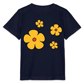 Fleurs tricolores - T-shirt bio MINI CREATOR Stanley/Stella Enfant - marine - Devant - Kain (125cm)
