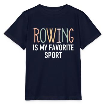 Rowing is my favorite Sport - Rudern - Ruderin - Stanley/Stella Kinder T-Shirt MINI CREATOR  - Navy - Vorne - Kain (125cm)