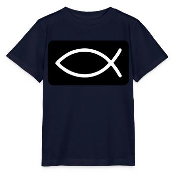 Fisch Christlich Jesus - Stanley/Stella Kinder T-Shirt MINI CREATOR  - Navy - Vorne - Kain (125cm)