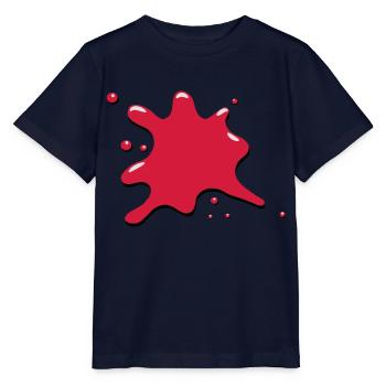 Klecks fleck blut - Stanley/Stella Kinder T-Shirt MINI CREATOR  - Navy - Vorne - Kain (125cm)