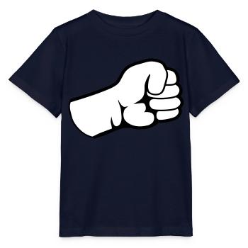 Geballte Faust Design - Stanley/Stella Kinder T-Shirt MINI CREATOR  - Navy - Vorne - Kain (125cm)