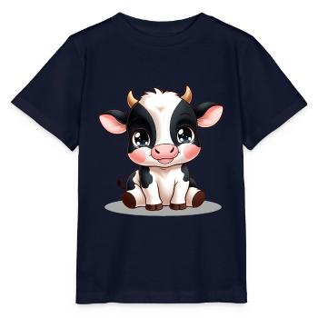 Bébé vache - T-shirt bio MINI CREATOR Stanley/Stella Enfant - marine - Devant - Kain (125cm)