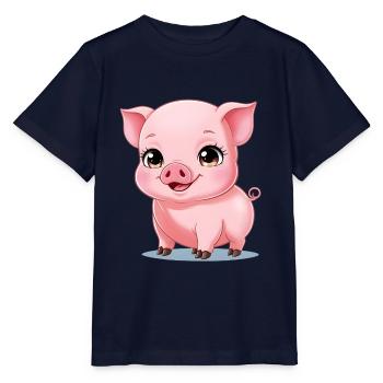 Bébé animal mignon - T-shirt bio MINI CREATOR Stanley/Stella Enfant - marine - Devant - Kain (125cm)