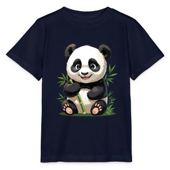 Baby- Panda - Stanley/Stella Kinder T-Shirt MINI CREATOR  - Navy - Vorne - Kain (125cm)