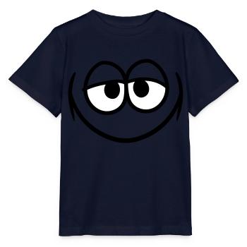 cool grinsen laecheln froh augen mund gesicht lust - Stanley/Stella Kinder T-Shirt MINI CREATOR  - Navy - Vorne - Kain (125cm)