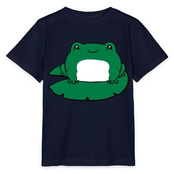 Grenouille sur nénuphar - T-shirt bio MINI CREATOR Stanley/Stella Enfant - marine - Devant - Kain (125cm)