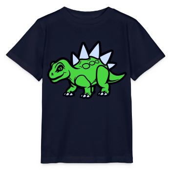 Stegosaurus Comic - Stanley/Stella Kinder T-Shirt MINI CREATOR  - Navy - Vorne - Kain (125cm)