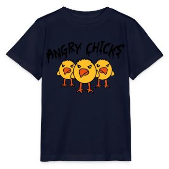 Angry Chicks - Stanley/Stella MINI CREATOR Kids’ T-Shirt - navy - Front - Kain (125cm)