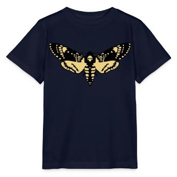 Sphinx Schädel butterfly skull - Stanley/Stella Kinder T-Shirt MINI CREATOR  - Navy - Vorne - Kain (125cm)