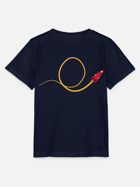 Looping fliegende Rakete - Stanley/Stella Kinder T-Shirt MINI CREATOR  - Navy