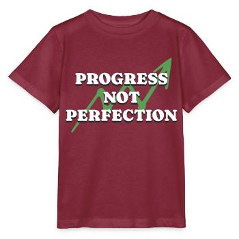 Le progrès et non la perfection Développement personnel - T-shirt bio MINI CREATOR Stanley/Stella Enfant - bordeaux - Devant - Kain (125cm)