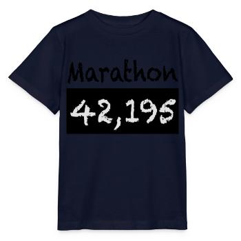 Marathon 42 195 Kilometer - Stanley/Stella Kinder T-Shirt MINI CREATOR  - Navy - Vorne - Kain (125cm)