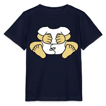 baby koerper lustig kind windel klein ohne kopf sc - Stanley/Stella Kinder T-Shirt MINI CREATOR  - Navy - Vorne - Kain (125cm)