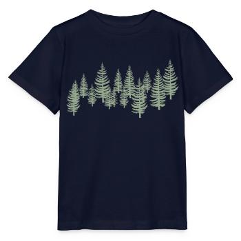Tree Trees - Forest - Stanley/Stella MINI CREATOR Kids’ T-Shirt - navy - Front - Kain (125cm)