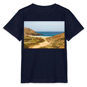 Fokos Beach Mykonos Island South Aegean Region - Stanley/Stella MINI CREATOR Kids’ T-Shirt - navy - Front - Kain (125cm)
