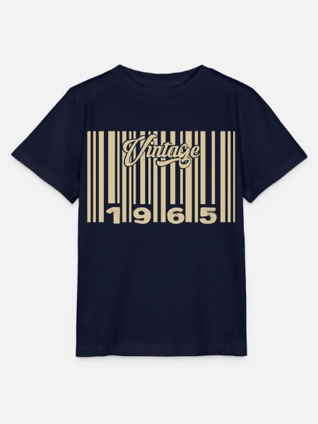 Jahrgang 1965 Barcode 1965: Jahr 2025. - Stanley/Stella Kinder T-Shirt MINI CREATOR - Navy