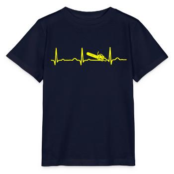 ECG HEATING CHAIN SAW yellow - Stanley/Stella MINI CREATOR Kids’ T-Shirt - navy - Front - Kain (125cm)