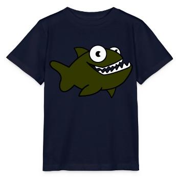 Piranha 01 - Stanley/Stella MINI CREATOR Kids’ T-Shirt - navy - Front - Kain (125cm)