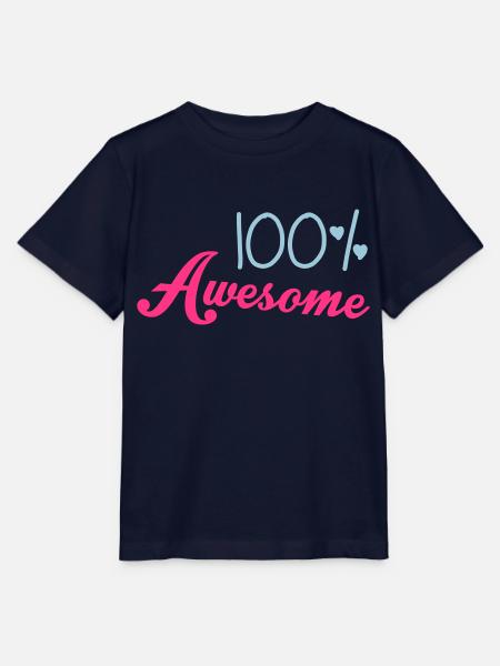 100% Awesome - Stanley/Stella Kinder T-Shirt MINI CREATOR - Navy