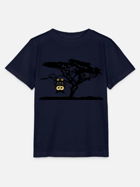Eule Kopfüber Baum Hängen Different - Stanley/Stella Kinder T-Shirt MINI CREATOR  - Navy