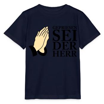 Louange au Seigneur 02 - T-shirt bio MINI CREATOR Stanley/Stella Enfant - marine - Devant - Kain (125cm)