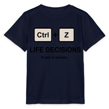 Ctrl + Z Décisions de vie - T-shirt bio MINI CREATOR Stanley/Stella Enfant - marine - Devant - Kain (125cm)