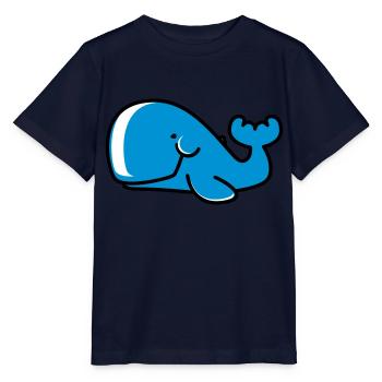 lustiger wal - Stanley/Stella Kinder T-Shirt MINI CREATOR  - Navy - Vorne - Kain (125cm)