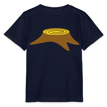 Baumstumpf Baum Fällen Holzfäller Wald Stumpf Holz - Stanley/Stella Kinder T-Shirt MINI CREATOR  - Navy - Vorne - Kain (125cm)