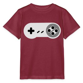 Super NES Controller - Stanley/Stella MINI CREATOR Kids’ T-Shirt - burgundy - Front - Kain (125cm)