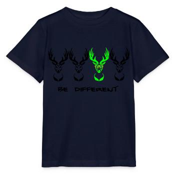Be different! Hirsch Nerd Geek 3c - Stanley/Stella Kinder T-Shirt MINI CREATOR  - Navy - Vorne - Kain (125cm)
