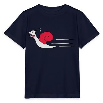 Fast Snail - Stanley/Stella Kinder T-Shirt MINI CREATOR  - Navy - Vorne - Kain (125cm)