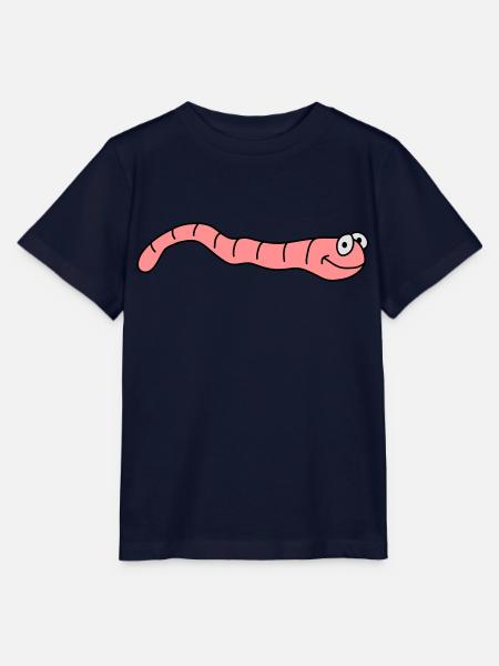 Funny Worm - Stanley/Stella Kinder T-Shirt MINI CREATOR - Navy