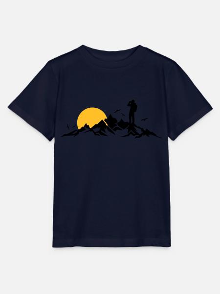 Natur - Berge Wanderer - Stanley/Stella Kinder T-Shirt MINI CREATOR - Navy