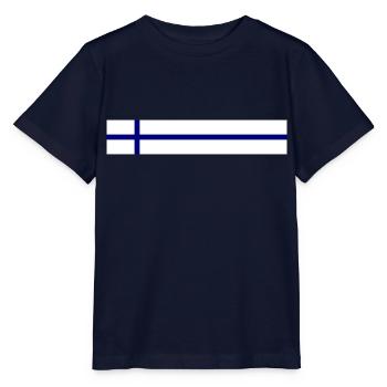 Finnland Fahne - Stanley/Stella Kinder T-Shirt MINI CREATOR  - Navy - Vorne - Kain (125cm)